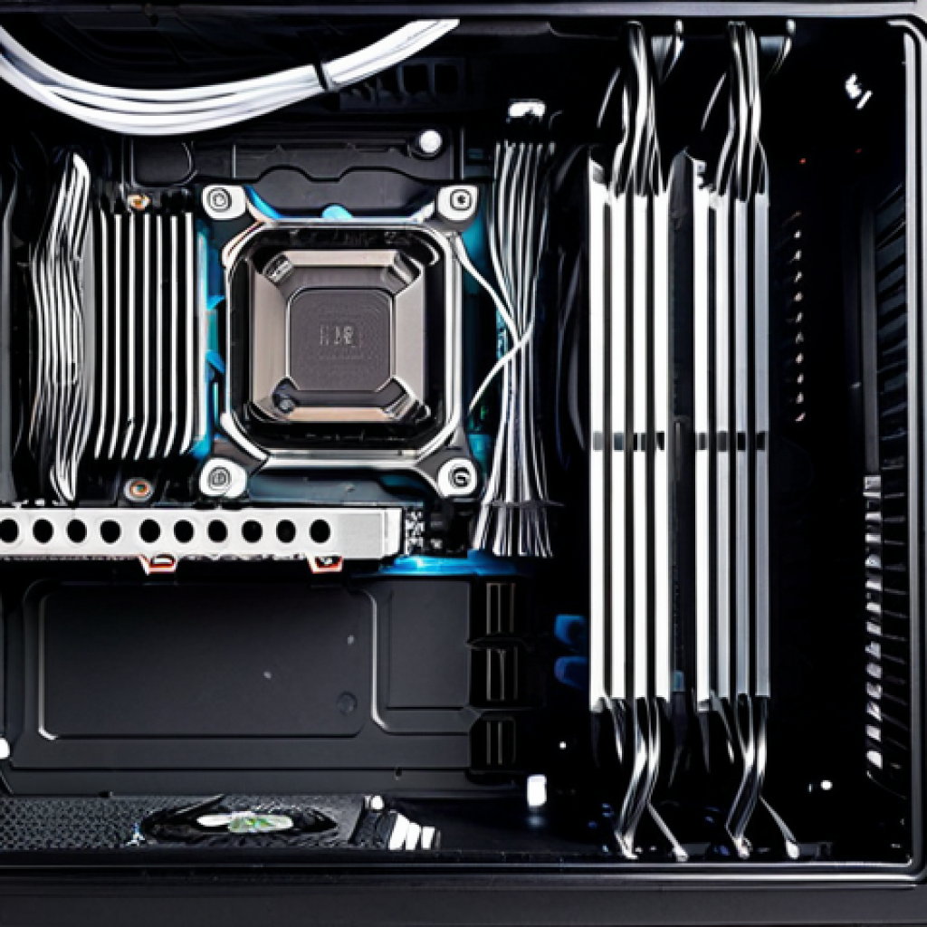 컴퓨터 그래픽카드 온도 관리 방법 - Optimized Case Airflow**
"A meticulously clean and organized PC interior showcasing optimal airflow...