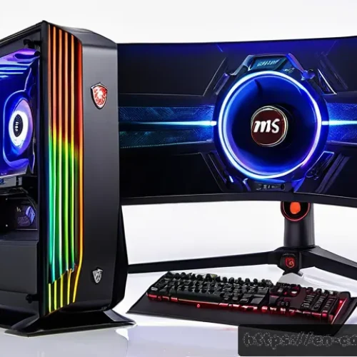 Home 29 그래픽카드 오버클럭 방법 - A high-tech PC gaming setup showcasing an overclocked GPU with visible heat management features: glo...
